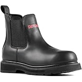Defencas Men's Slip On Chlesea Work Boots for Men, Comfortable, Water Resistant, Full Grain Leather, Slip-Resistant, EH D2432