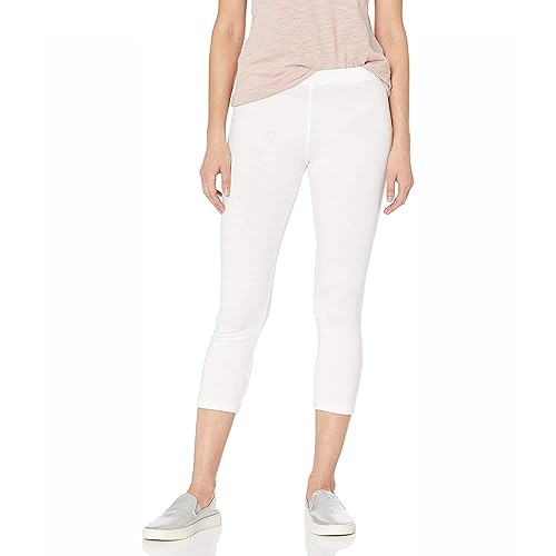 Hue Amazon White Capri Leggings No Nonsense Womens Cotton Blackout