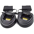 (2-Pack) WPLN4137 Charger for Motorola CP200 CP200D CP150 CP180 PR400 DEP450 NNTN4496 NNTN4497 NNTN4970 WPLN4138