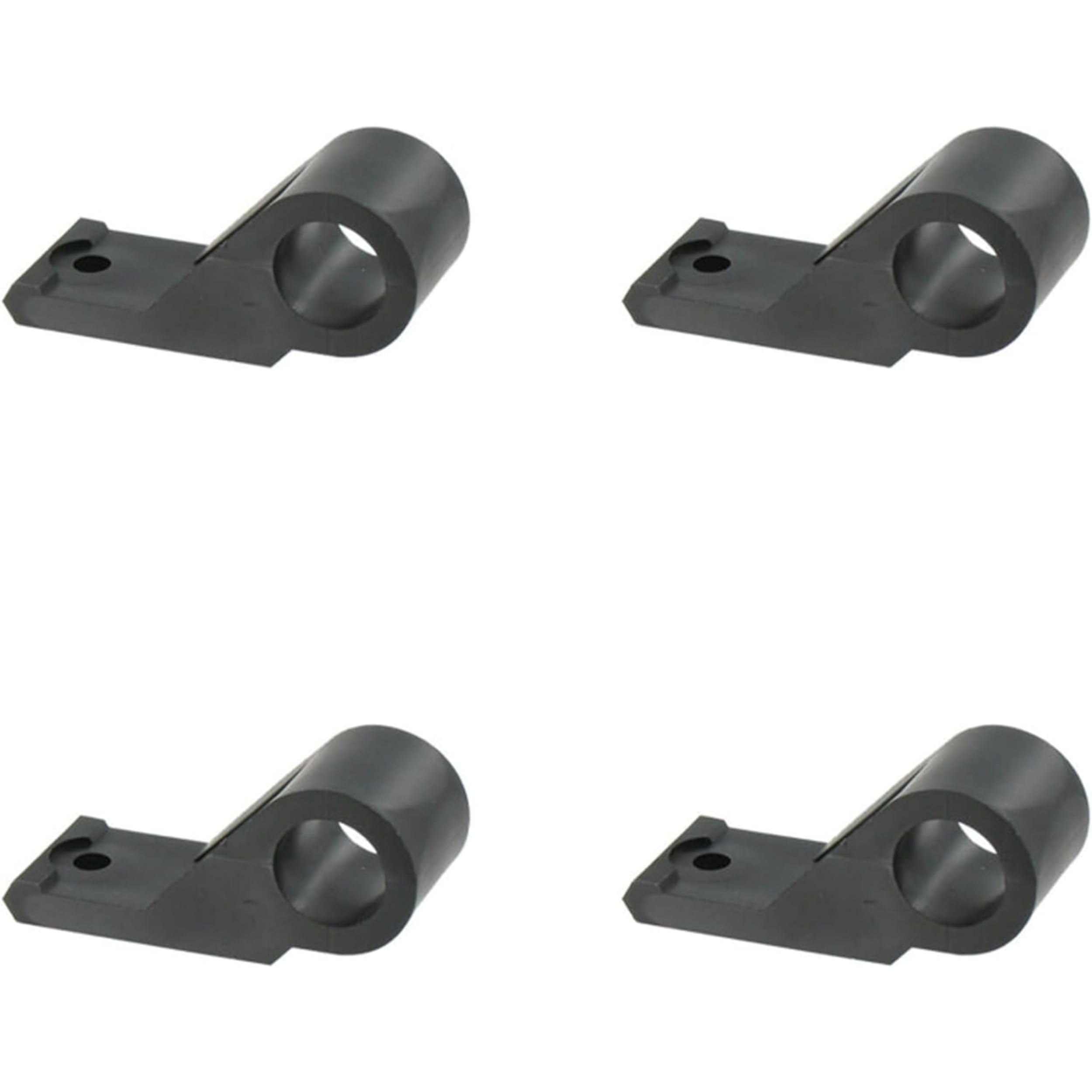 Set of 4 Offset Collars – Black or White Composite – Lace for Swing Bar Rod – Made in France (Black)