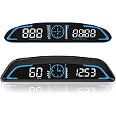 SinoTrack Digital GPS Speedometer Universal Heads Up Display for Car 5.5 inch Large LCD Display HUD with MPH Speed Fatigued Driving Alert Overspeed Alarm Trip Meter for All Vehicle