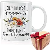 SUUURA-OO 2026 Mug Gifts for New Grandma, Promoted To Grandma Mug, Baby Announcement Gifts for Grandmother, New Grandmother Gifts First Time 2026, Grandma to be Pregnancy Announcement Gift