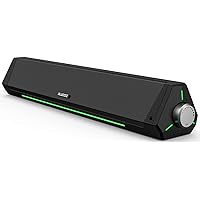 Computer Speakers, Bluetooth Soundbar, HiFi Stereo, 3.5mm Aux-in Connection, USB Powered Speakers for Desktop Monitor, PC, La