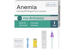 Iron Deficiency Test Kit – at-Home Test Kit for Anemia，Accurate & Easy to Monitor Iron Levels, Suitable for Both Children and