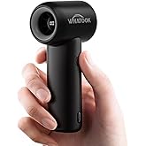 WHATOOK Mini Pocket Fan Portable Handheld Fans,3000mah Small Rechargeable Turbo Personal Fan Travel Essential Outdoor Activities Beach Vacations Camping Gifts for Women face makeup skincare (Black)