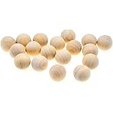 Joyangy 100Pcs 1/2 Inch Unfinished Natural Wooden Balls, 12mm Round Wood Craft Spheres for DIY Projects, Arts and Crafts, Decoration - No Hole