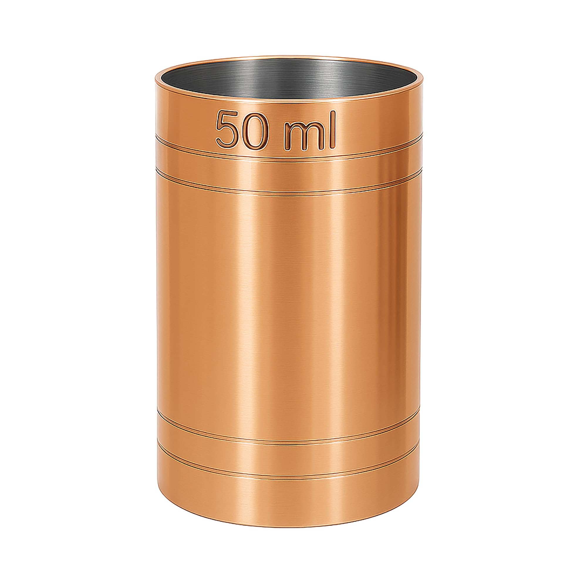 Chabrias Ltd 50ml Copper Premium Stainless Steel Copper Thimble Measure Barware Professional Spirit Measuring Cups, Home Bars, Cocktail Stations & Bartenders, Government Stamped