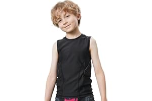 STONEKISS Football Rib Protector Vest for Youth Kids, Lacrosse Padded Comression Shirts for Boys & Girls