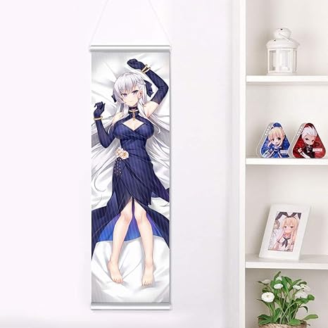 Amazon Co Jp Qmtp12 A1 アズールレーン アズレン ベルファスト タペストリー 等身大 53x150cm 同人 アニメ 萌え ゲーム 漫画 グッズ ホーム キッチン