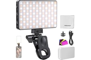 NEEWER Basics LED Selfie Phone Light Compatible with iPhone Camera Laptop Computer Webcam for Video Conference Lighting Recor