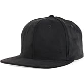Trendy Apparel Shop Plain Suede Flat Bill Snapback Cap