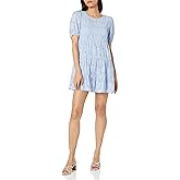 Speechless Women's Short Puff Sleeve Babydoll Dress