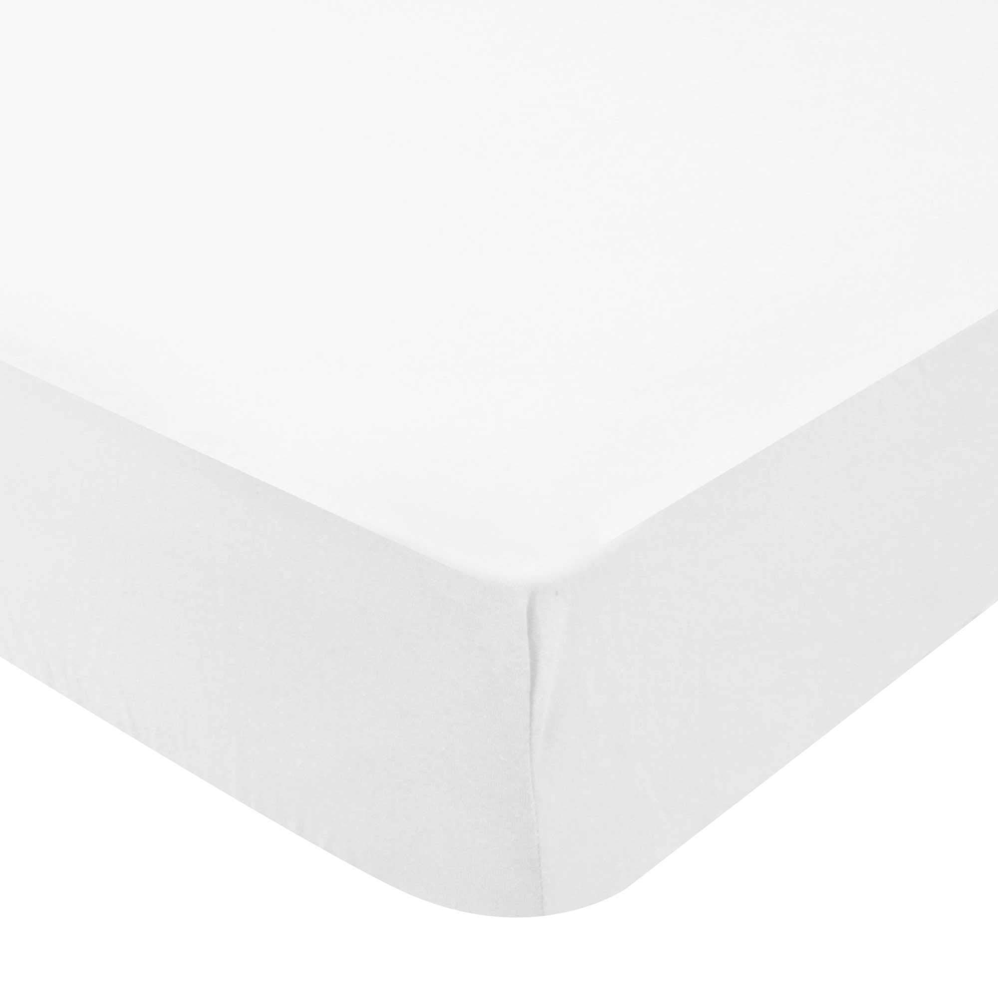 Domiva Organic Jersey Fitted Sheet 130 g/m2 White 40 x 80 cm