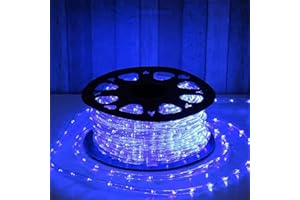 PUHONG (New) 100Ft 720 LED Rope Lights, Waterproof LED Connectable Rope Lights with UL Certified for Indoor Outdoor Decks, Pools, Landscape, Backgrounds, Trees, Bridges, Eaves Decoration (Blue)