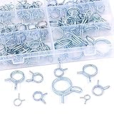 Hilitchi 135-Pcs Double Wire Fuel Line Hose Tube Spring Clips Clamp Assortment Kit