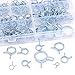 Hilitchi 135-Pcs Double Wire Fuel Line Hose Tube Spring Clips Clamp Assortment Kit primary