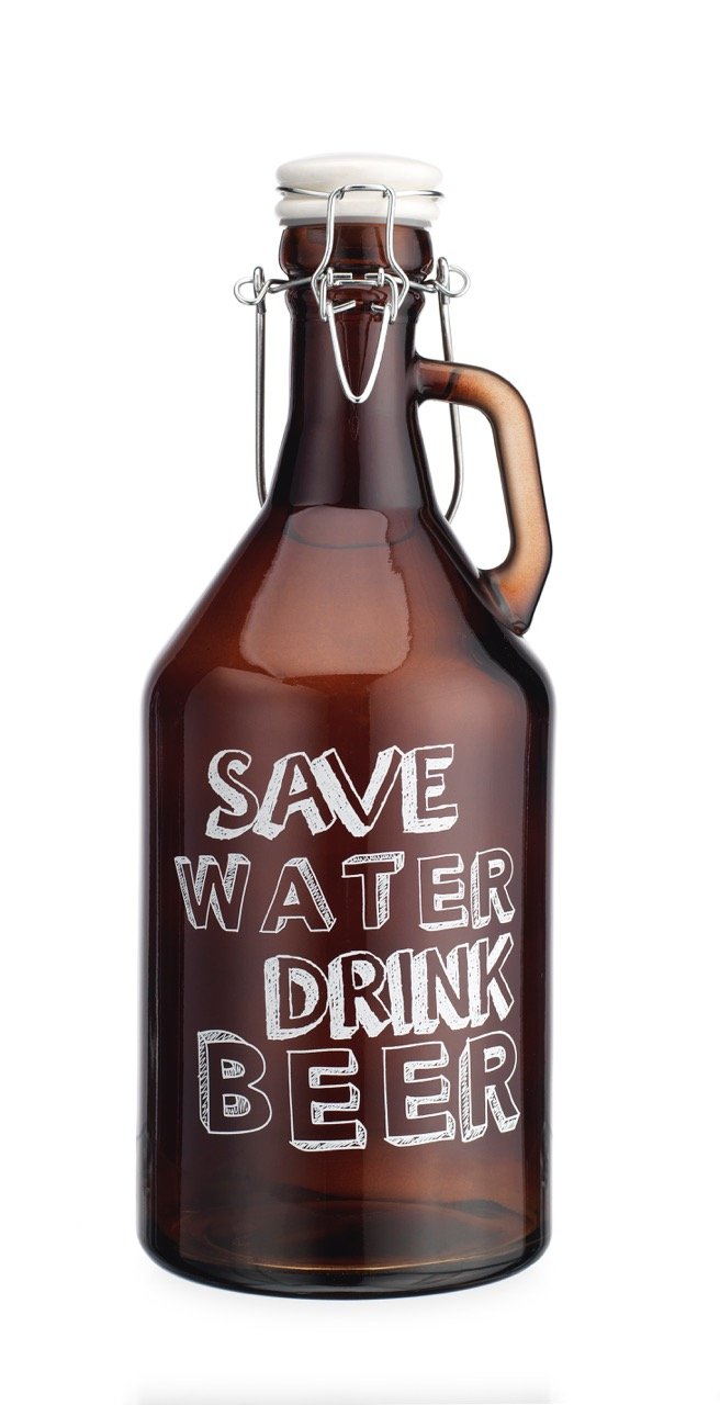 With Hermetic Seal Ceramic Lid Hc 3609 Original Glass Growler For Save Water Drink Beer 1 2 Gallon 64oz