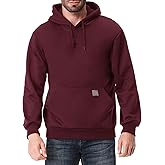 TUAOVA Men's Relaxed Fit Fleece-Lined Pullover Hooded Sweatshirt Comfortable and Soft