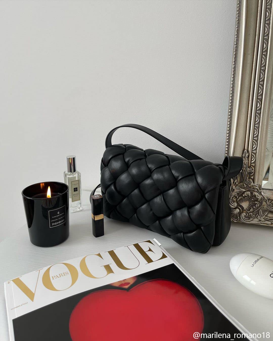 JW PEI Maze Women's Shoulder Bag, Crossbody, Adjustable Length, Simple, Lightweight, Small, Black