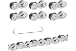 WEIGONGR 11 Speed Quick Link Bike Chain Connector, 6 Pairs Missing Link With Stainless Steel Hook, Reusable Dismantling 5 Times for Mountain Bike, Road Bike, Bicycle Replacement