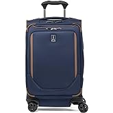 Travelpro Crew Classic Lightweight Softside Expandable Carry on Luggage, 8 Wheel Spinner Suitcase, Men and Women, Carry On 21-Inch, Patriot Blue