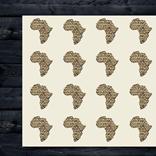Africa Craft Stickers, 44 Stickers at 1.5 Inches, Great Shapes for Scrapbook, Party, Seals, DIY Projects, Item 1321646