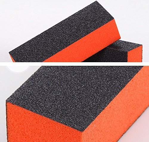GBSTORE 10PC Nail Art Care Buffer Buffing Sanding Block Files 4 Way Polish Block Nail Files Art Pedicure Manicure Tips(Black Red)