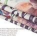 Whaline 4 Pieces Easter Pillow Case Rabbit Bunnies with Eggs Canvas Pillow Cover, Spring Season's Cotton Linen Sofa Bed Throw Cushion Cover Decoration (18