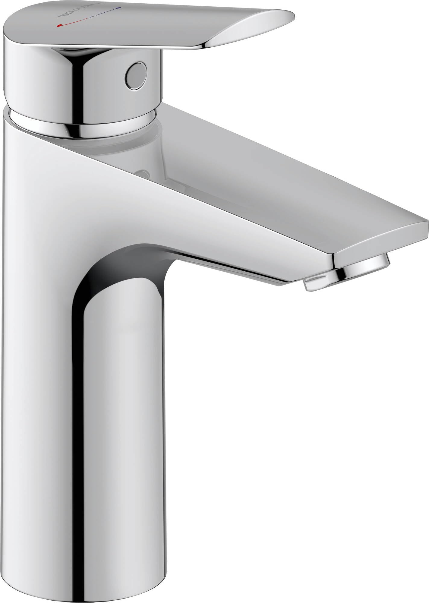 Duravit No.1 Basin taps, Size M (spout Height 117 mm), Basin Mixer tap, Basin Mixer tap with Energy-Saving FreshStart Function, Chrome