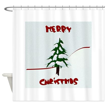 Amazon Com Cafepress Merry Christmas Shower Curtain Decorative