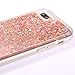 iPhone 7 Plus Case, SUPVIN Liquid Case Fashion Creative Design Flowing Liquid Floating Luxury Bling Glitter Sparkle with Rhinestone Diamond Pattern [TPU+PC] for iPhone 7 Plus (Diamond- Rose Gold)