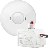ENERLITES Low Voltage Ceiling Sensor with Low Voltage Power Pack, White. | MPC-50L+MPP-24 Low Voltage Ceiling Sensor. Low Voltage Power Pack Included