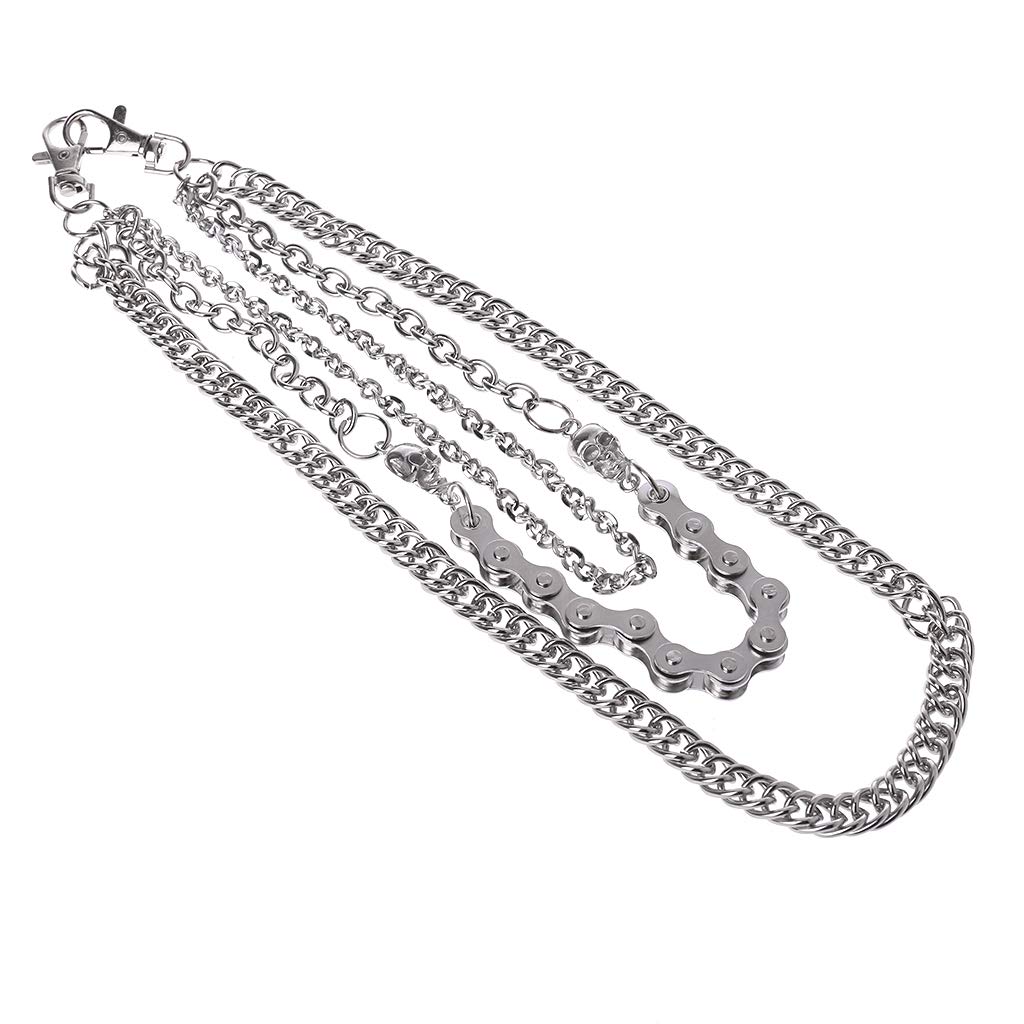 Punk Chains Fashion Rock Jeans Waist Accessories Men Hip hop Skull Pendant women's belts