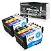 GPC Image Remanufactured Ink Cartridge Replacement for Epson 252 252XL T252XL to use with Workforce Wf-7720 Wf-7710 Wf-7210 Wf-3620 Wf-7610 Printer (4 Black, 2 Cyan, 2 Magenta, 2 Yellow, 10-Pack)