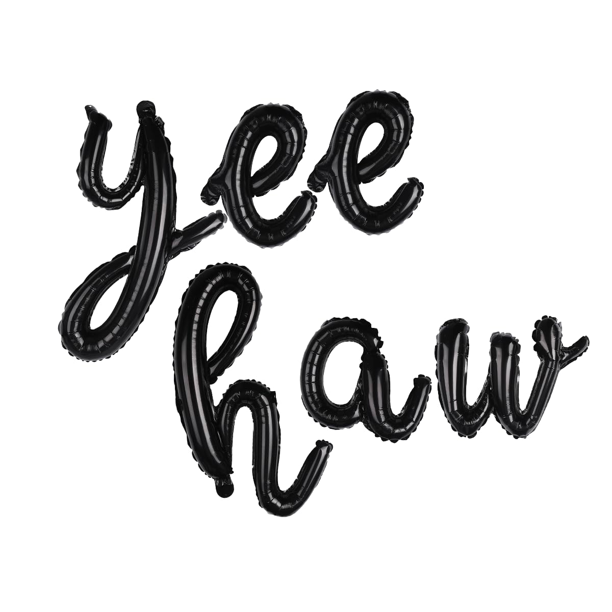 Photo 1 of Yee Haw Balloons for Cowboy First Rodeo Birthday Yee Haw Banner for Western Cowgirl Bachelorette Decorations (Black)
