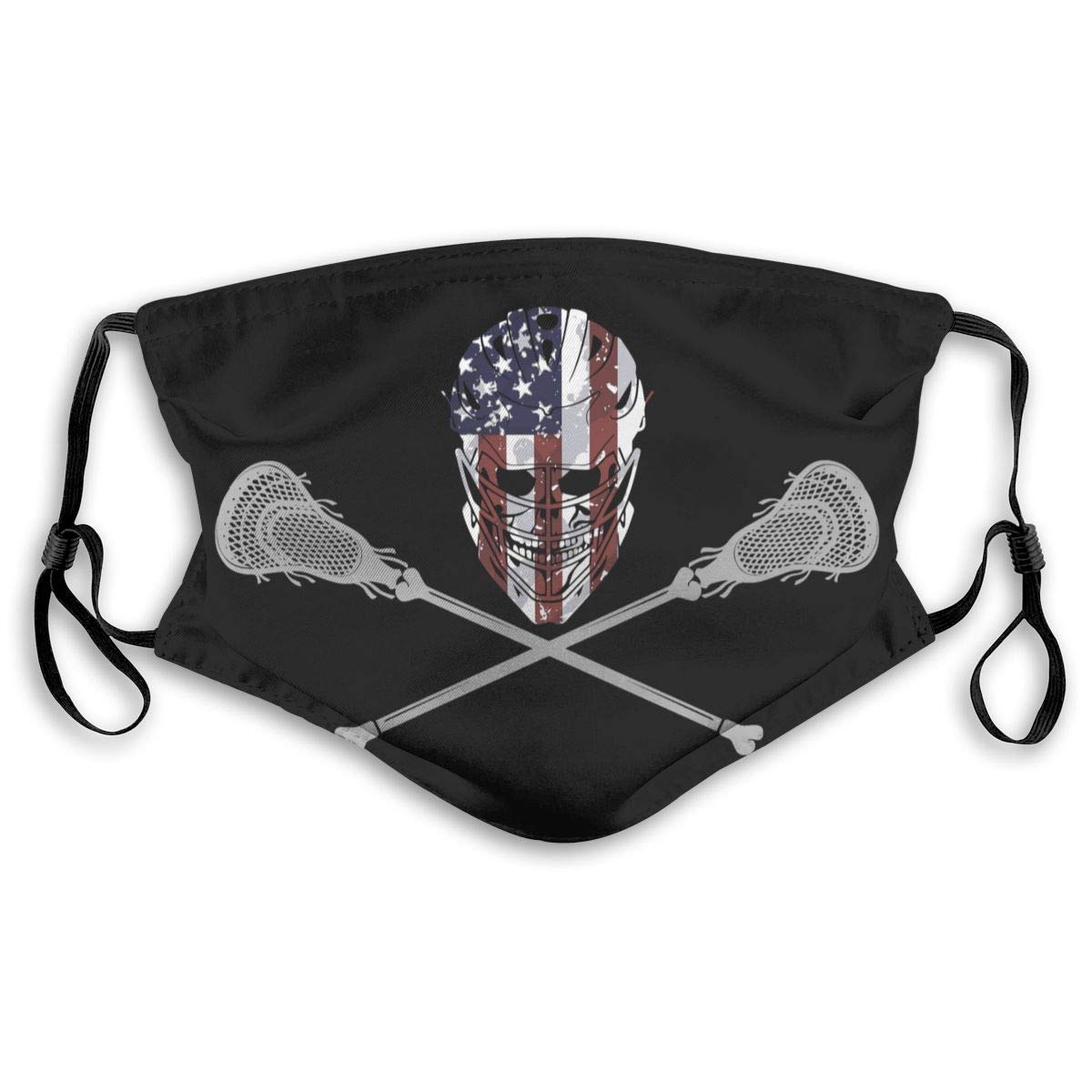 Lacrosse Helmet Crossed Sticks Mask Anti Dust Mask