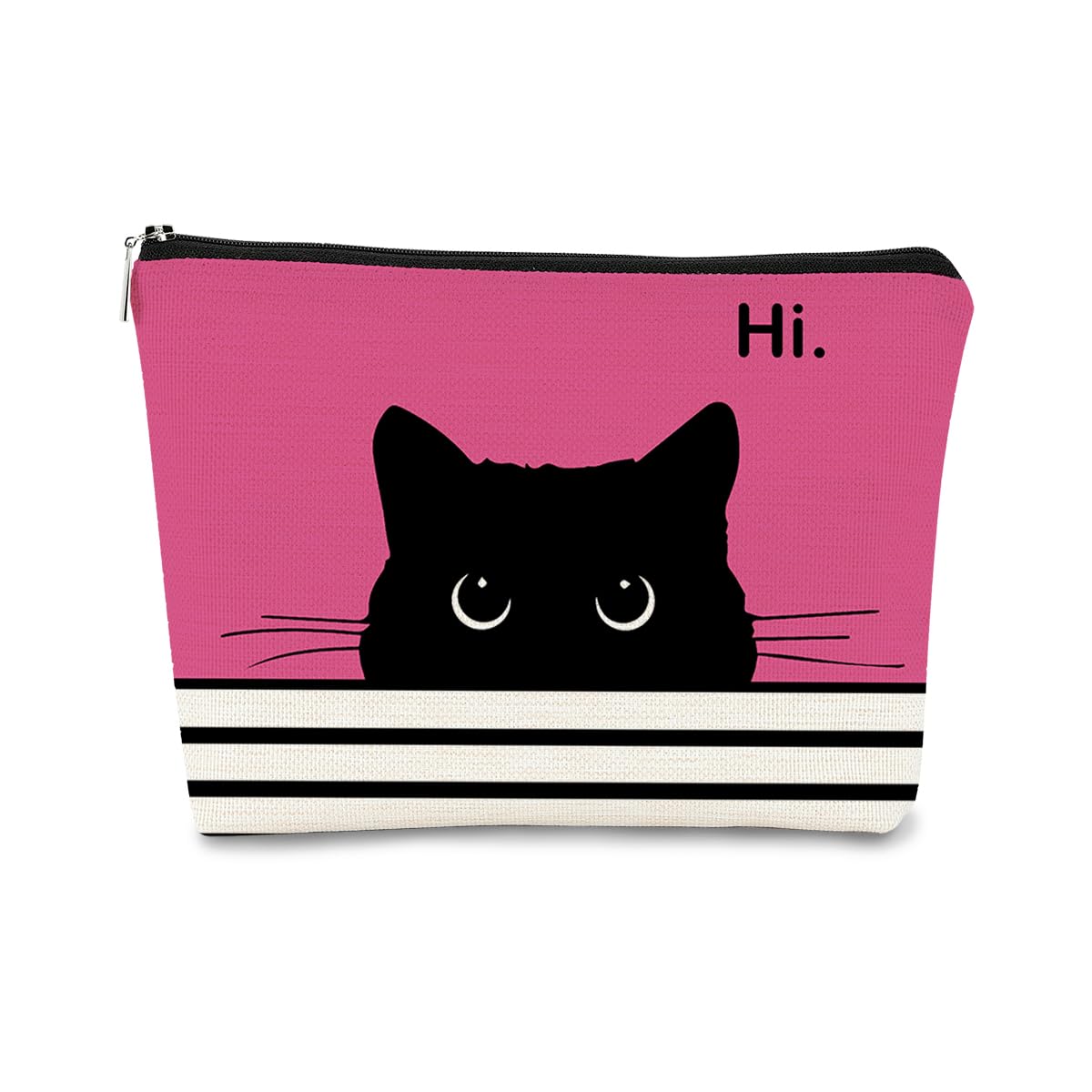 Photo 1 of BARPERY Cute Makeup Bag - Cat Gifts for Women, Black Cat Kitty Cosmetic Pouch