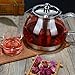 Toyo Hofu Heat Resistant High Borosilicate Clear Glass Teapot with Stainless Steel Infuser and Lid, Tea Kettle Stovetop, 27 Oz /800 ml