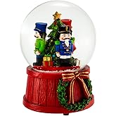 Kurt S. Adler J3257 100mm Wind-Up Musical Nutcracker Snow Globe
