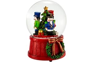 Kurt S. Adler J3257 100mm Wind-Up Musical Nutcracker Snow Globe