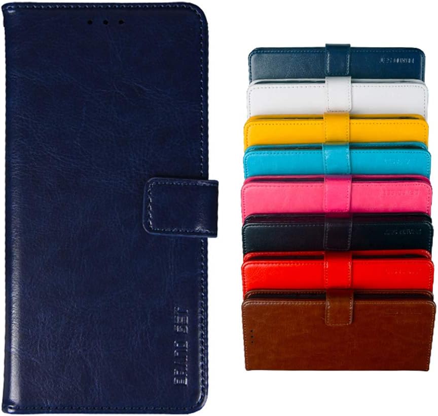 COVO Case for Leagoo S8 Wallet holster Cover Case Soft Material Cover Smartphone Case for Leagoo S8 With bracket function (Dark blue)