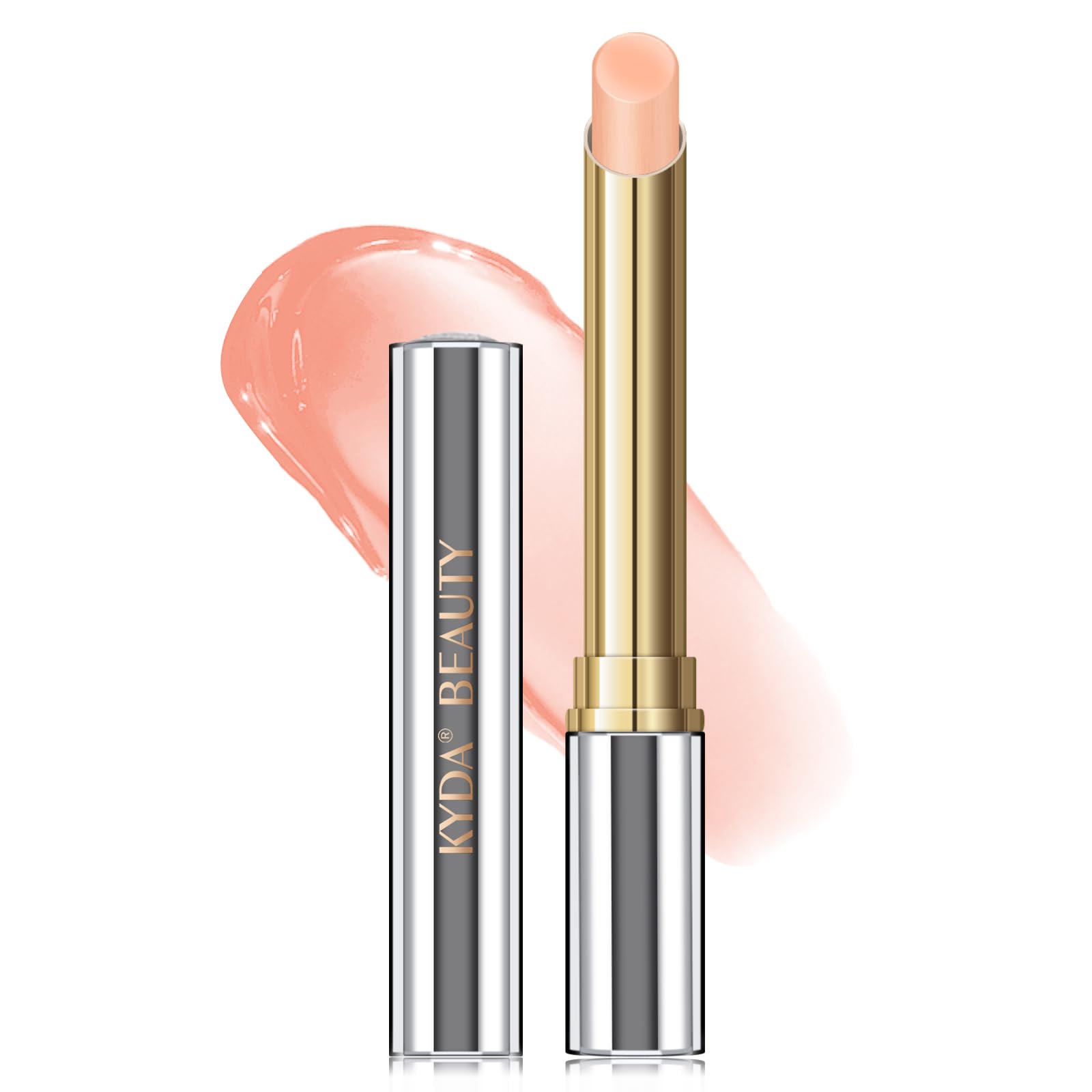 KYDA Tinted Lip Balm, Hydrating Sheer Formula Lip Balm, Natural Glossy Finish, Lasting Moisturizing Lip Care Balm for Dry Lips,Peach Candy