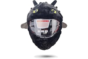 HTLNUZD Full Face Motorcycle Helmet Cover Easy to Install Dust Cap Motorcycle Helmet Fun Rides, Cartoon Fluffy Plush Set for Motorcycle Christmas Hats