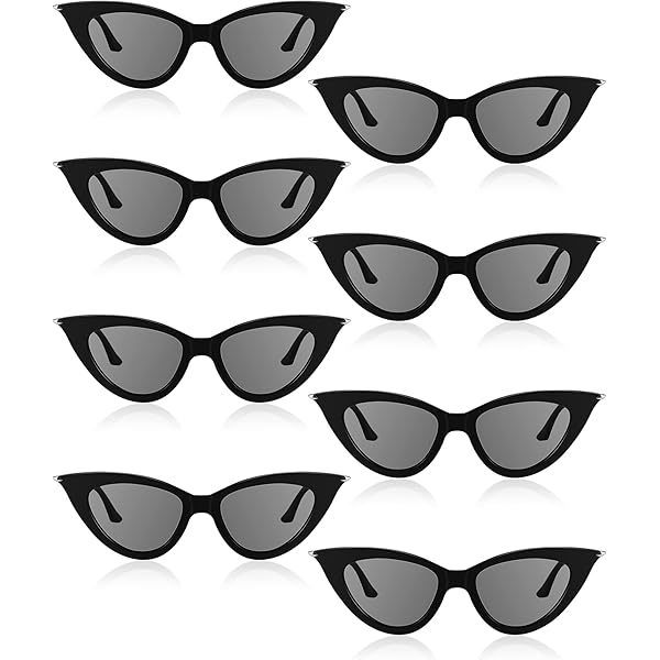Amazon.com: Set of 3 - Retro 1950s Narrow Cat Eye Sunglasses UV