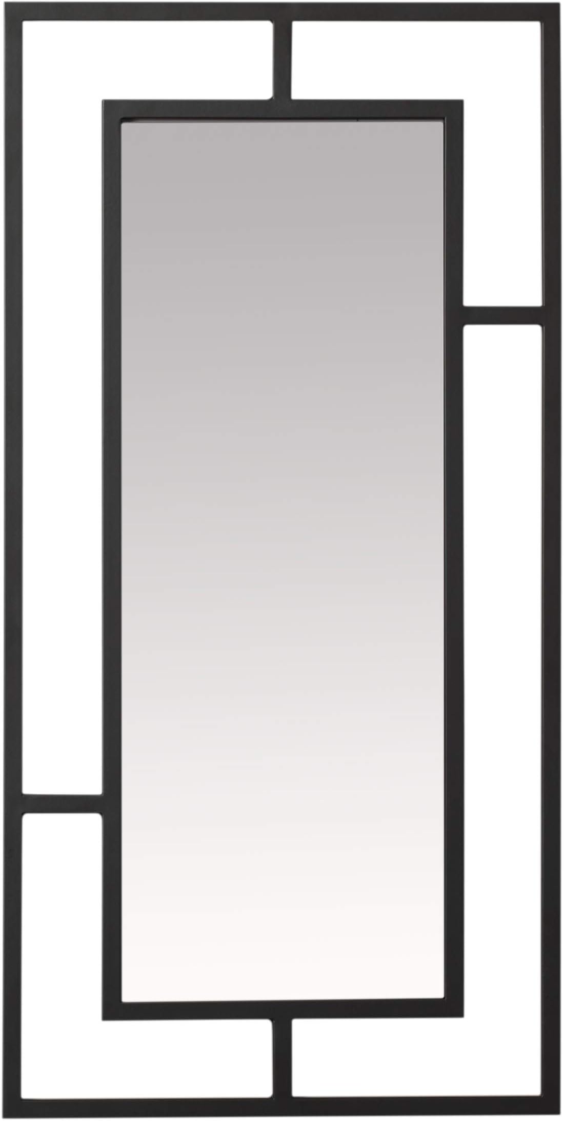 Studio Designs Home Pewter Camber Modern Metal Dual Frame Rectangle 18" x 36" Wall Mirror Grey 71025, 18" W x .625" D x 36" H