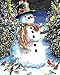 Wowdecor Paint by Numbers for Adults Beginner Kids, Number Painting - Christmas Tree Winter Snowman 40x50 cm - Wall Art Gifts (Snowman, Framed)
