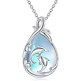 Hancock Moonstone necklace 925 Sterling Silver Necklace Moonstone Jewelry for Women Moonstone Pendant gift