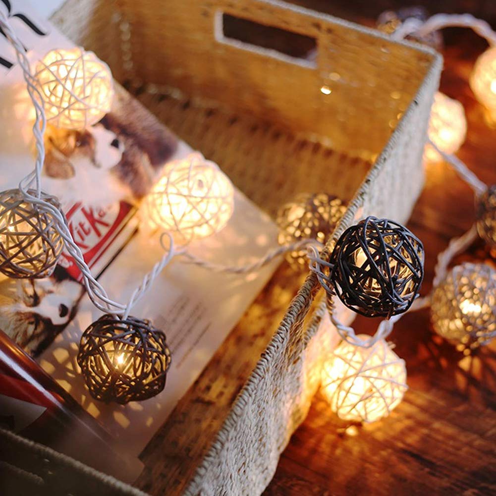 DomeStar Rattan Ball, 24PCS Orbs Vase Fillers