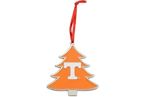 COLLEGIATE PULSE Tennessee Volunteers Tree Shaped Metal Christmas Ornament