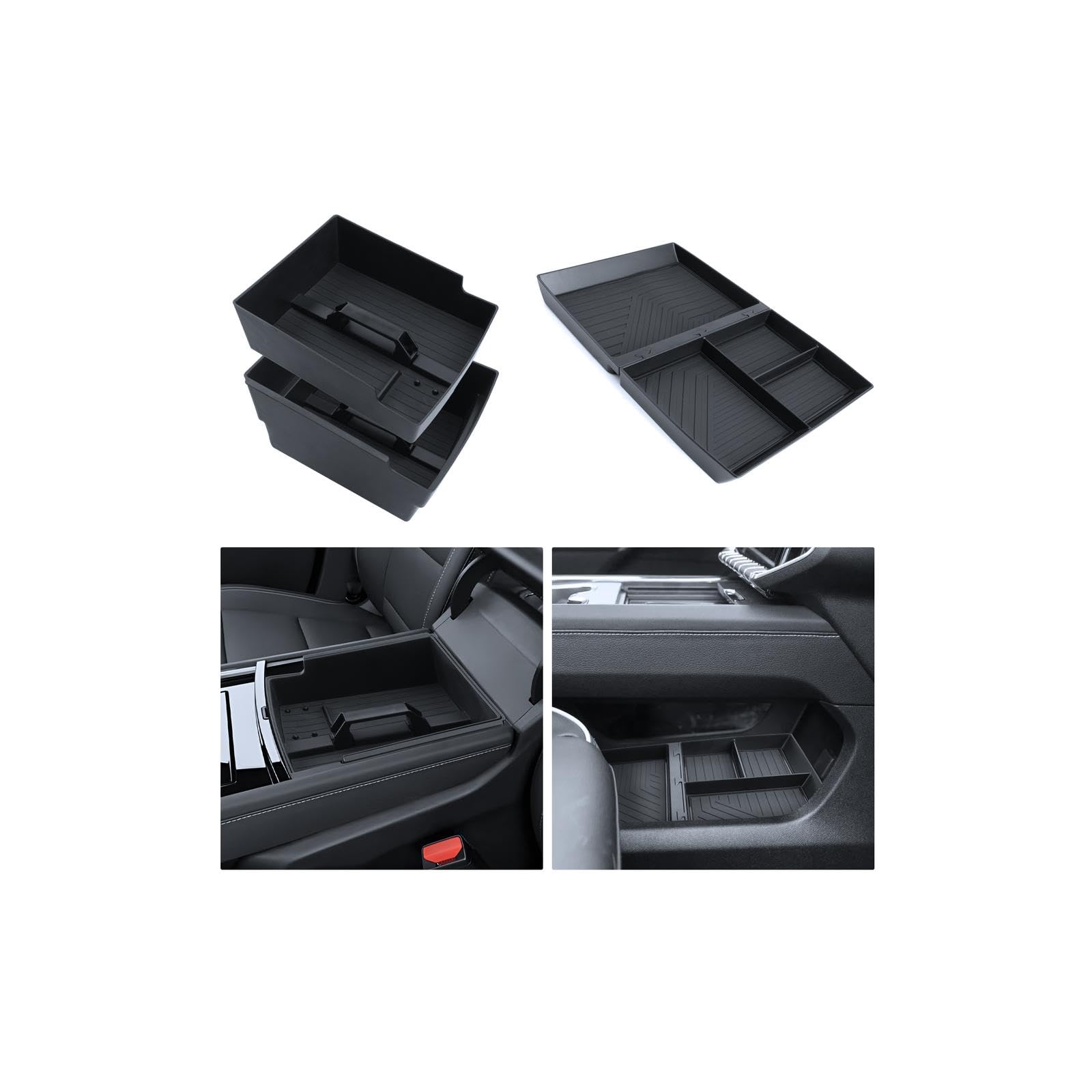 Photo 1 of WEIPIN for 3PCS Double Layer Center Console Armrest Organizer&Lower Console Organizer Compatible with 2024-2026 GMC Acadia Storage Box Console Organizer ABS Materials